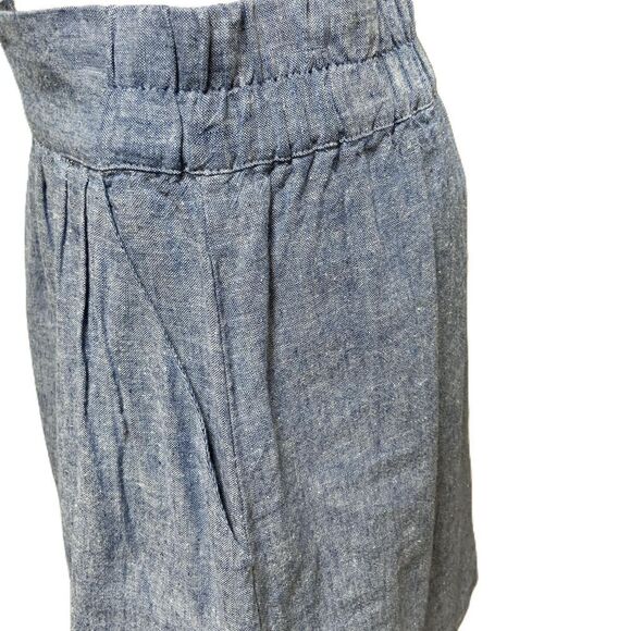 LOFT Outlet Blue Chambray Pleated A-Line Skirt Size XS Coastal Cowgirl Preppy - Picture 10 of 12